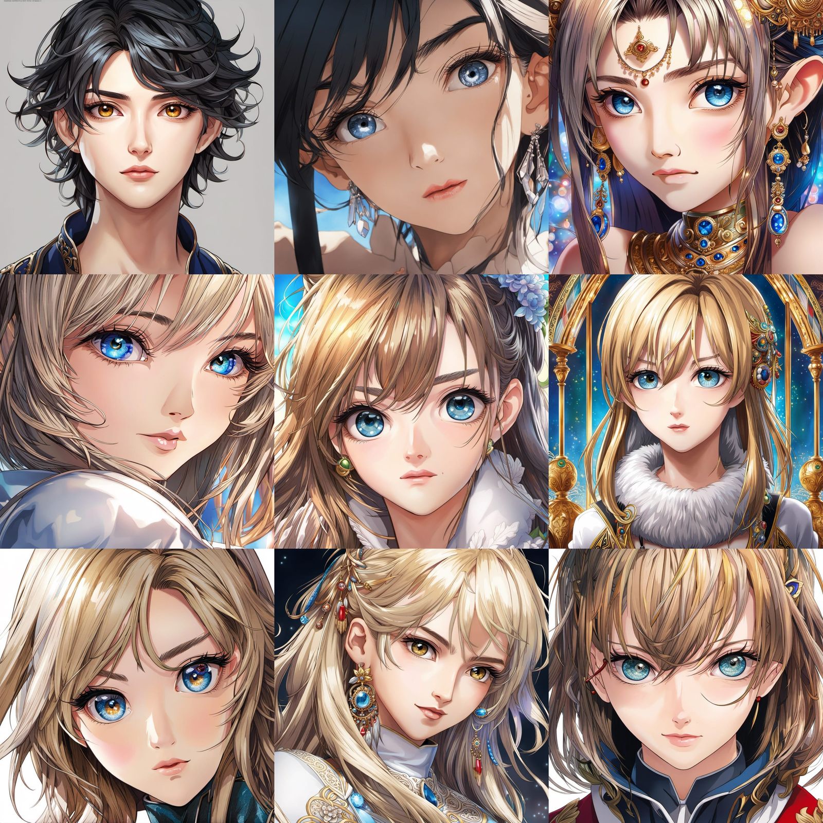 Detailed Anime Portrait in Manga Style