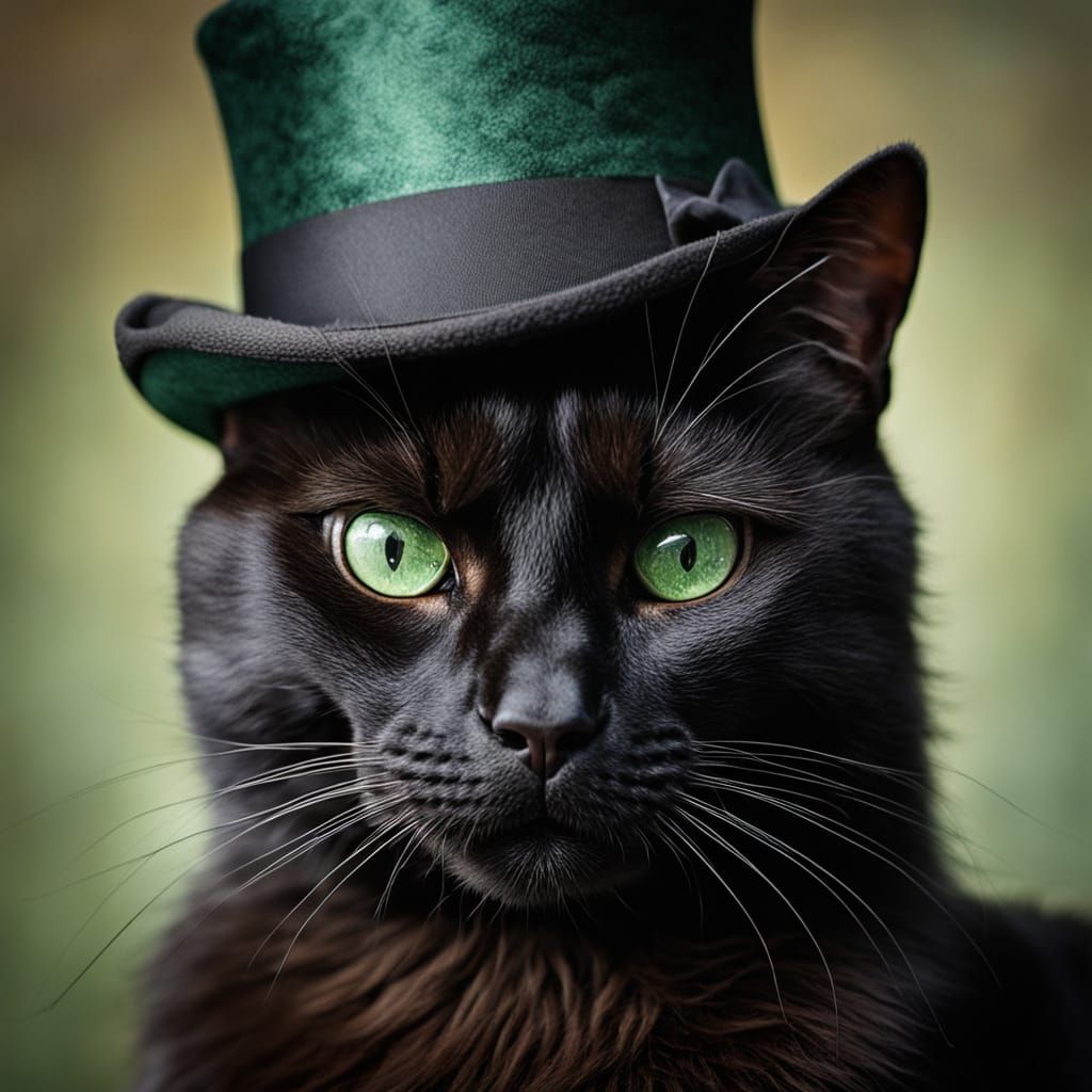 Victorian Cat Portrait in Macro Photography