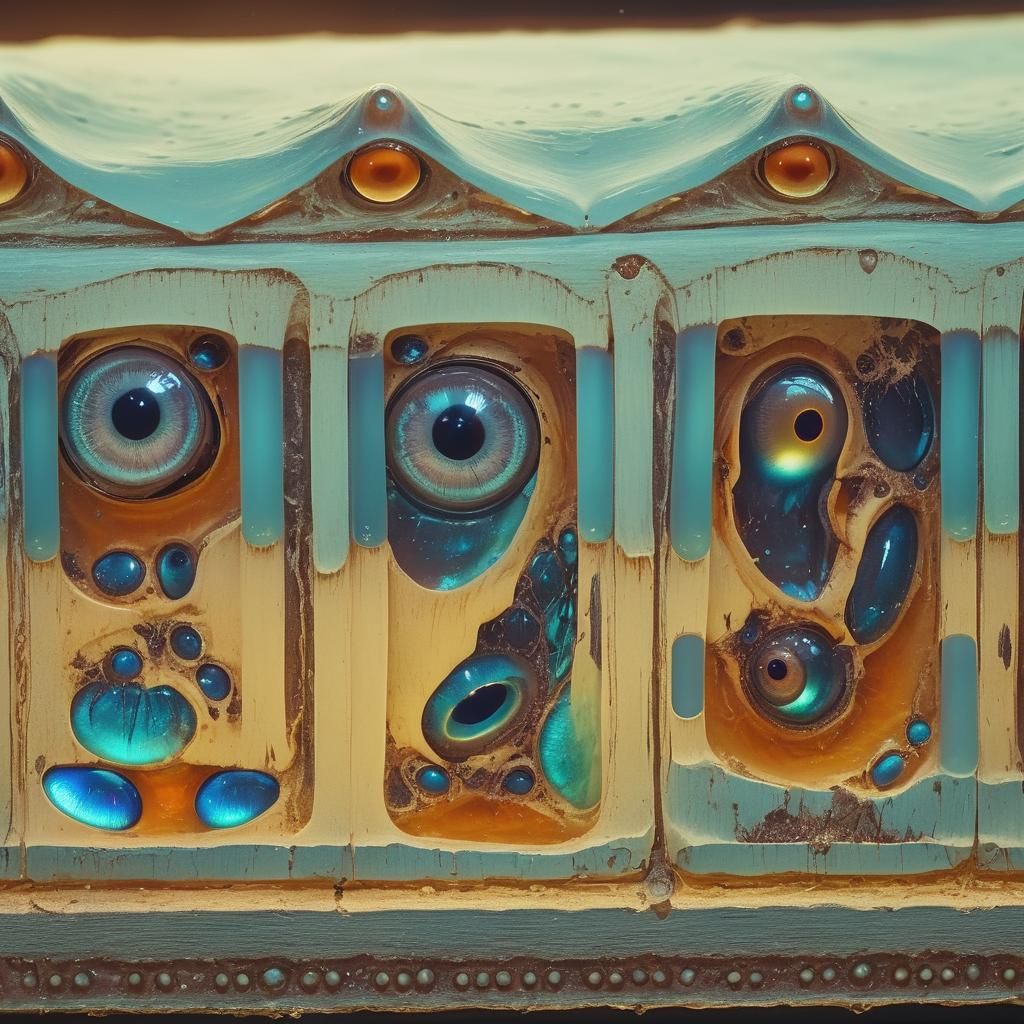 Surreal Close-Up: Bioluminescent Creature with Giant Eyes