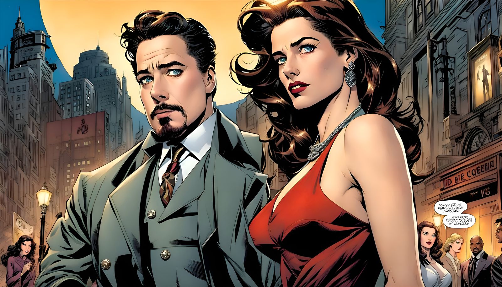 Comic Book Art: Girl Friday in 1940s Apartment