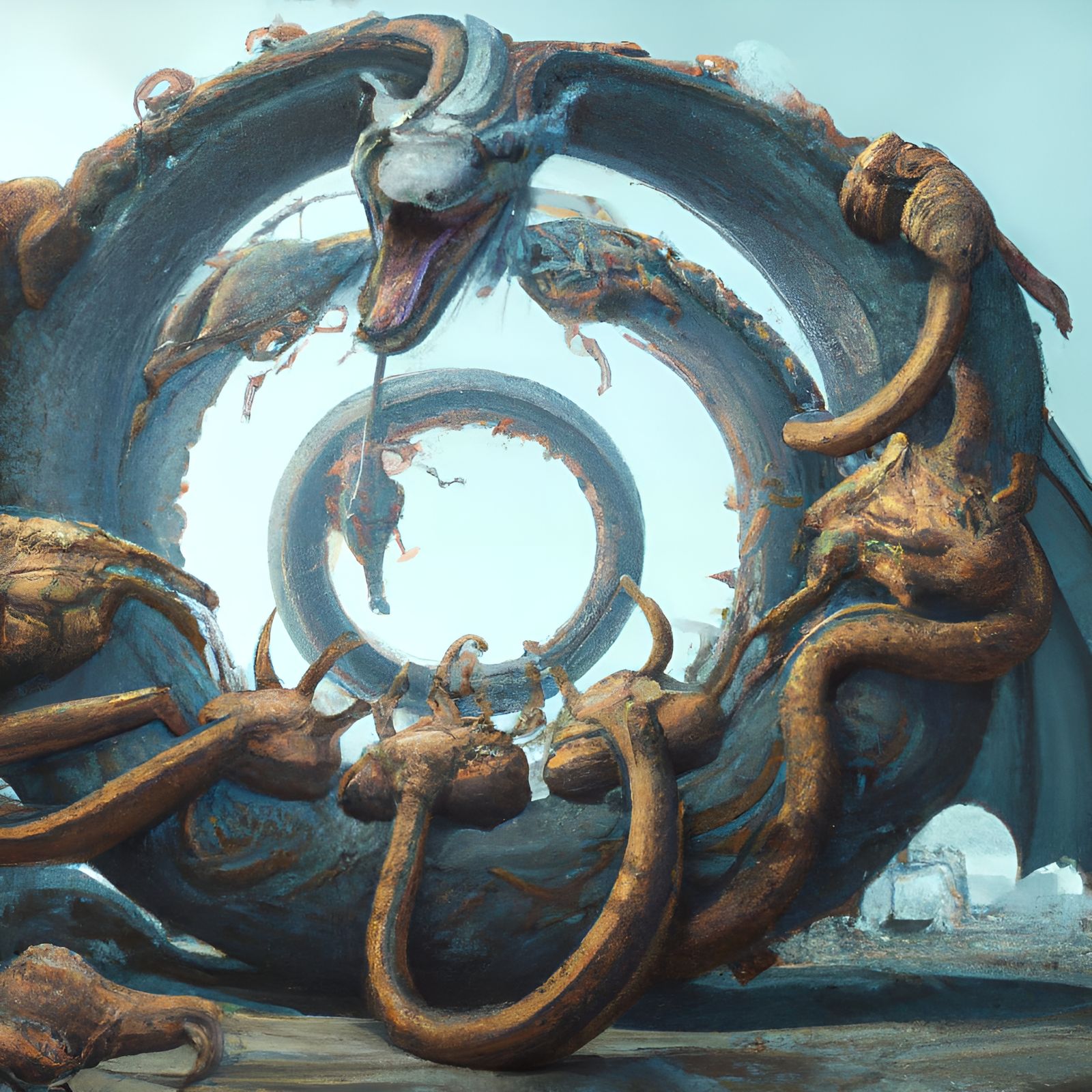 Ouroboros in Digital 3D Illustration