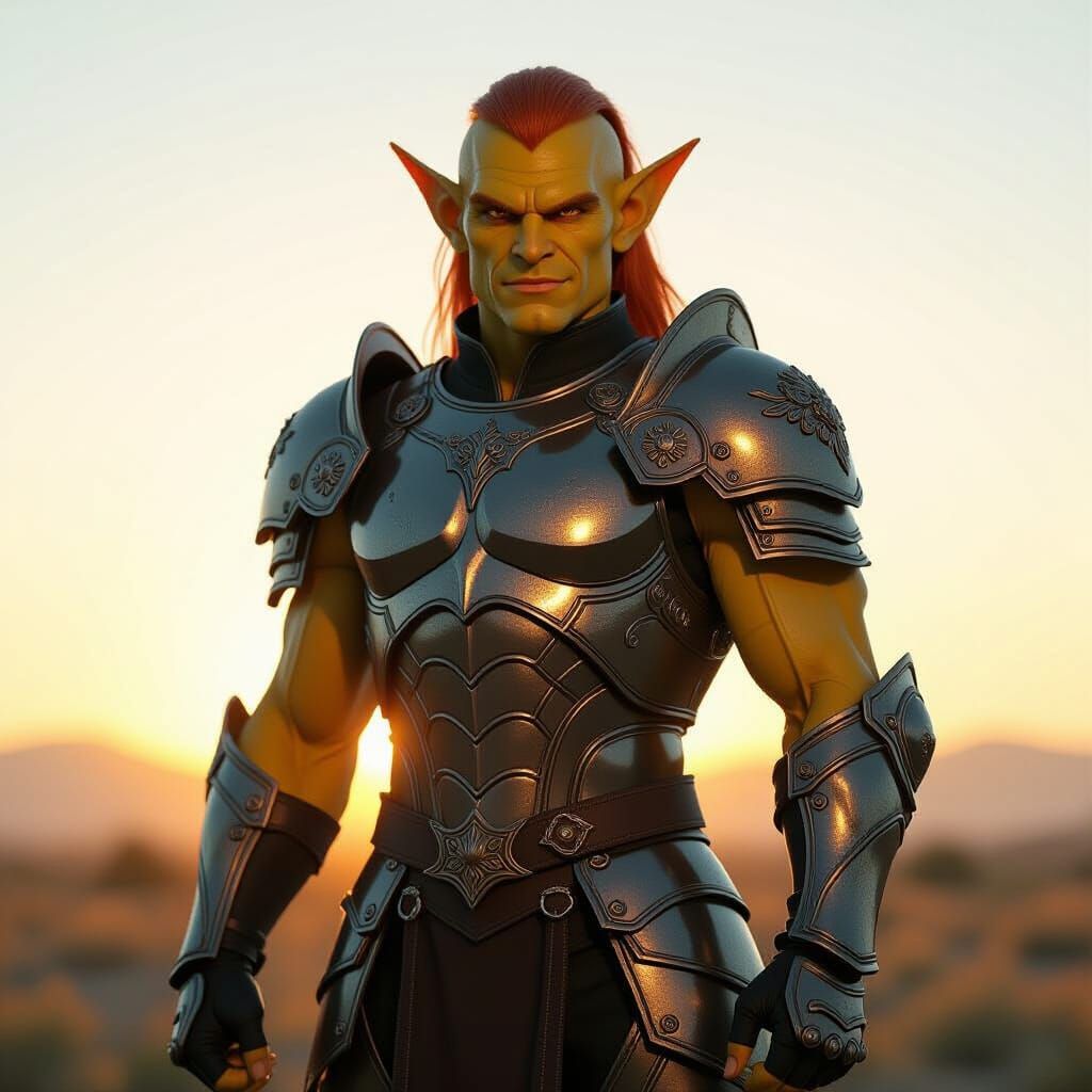 Photorealistic Hobgoblin in Shining Armor