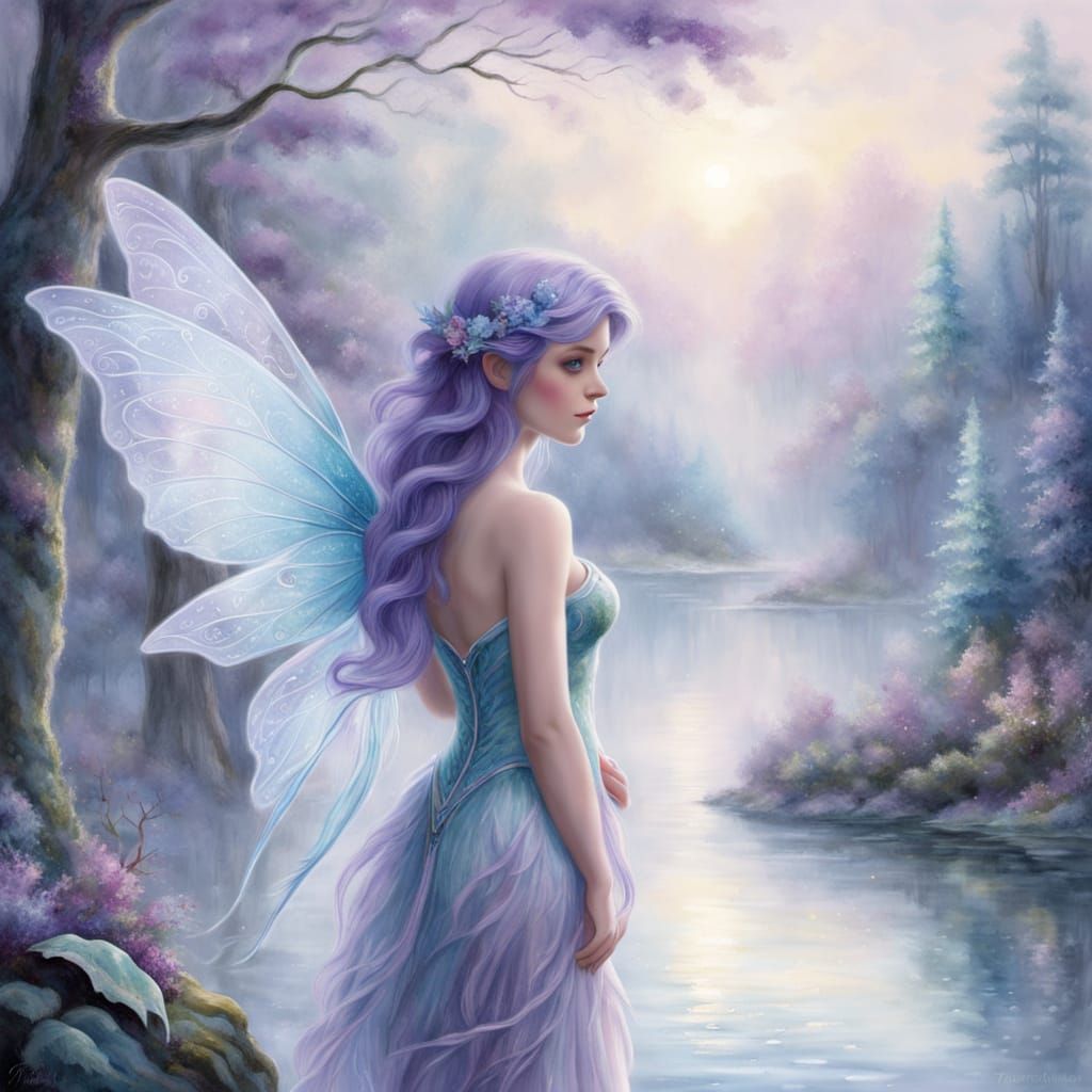 Whimsical Fairy on Forest's Edge