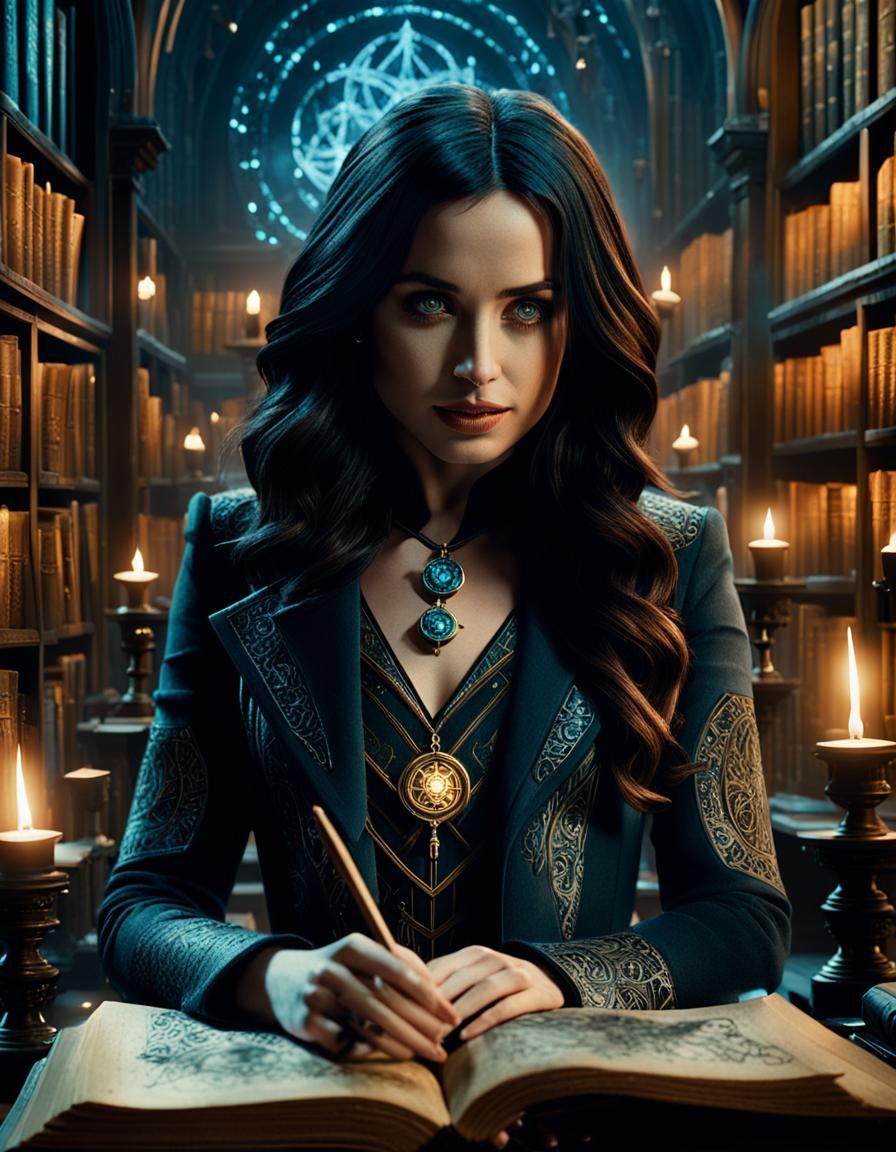 Ana de Armas as Zatanna in Mystical Library