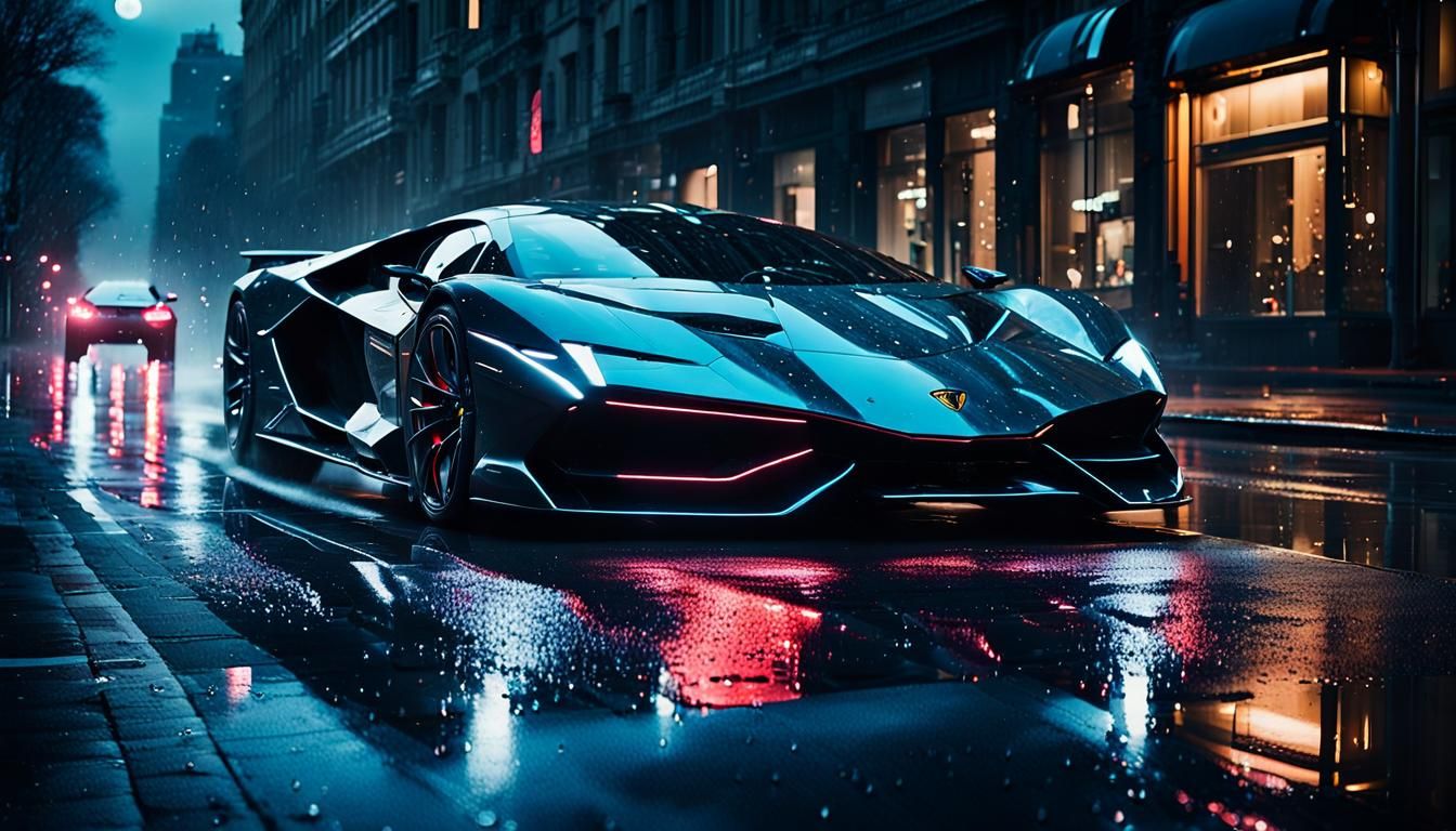 Lamborghini Terzo Millennio in Moody Neon Noir
