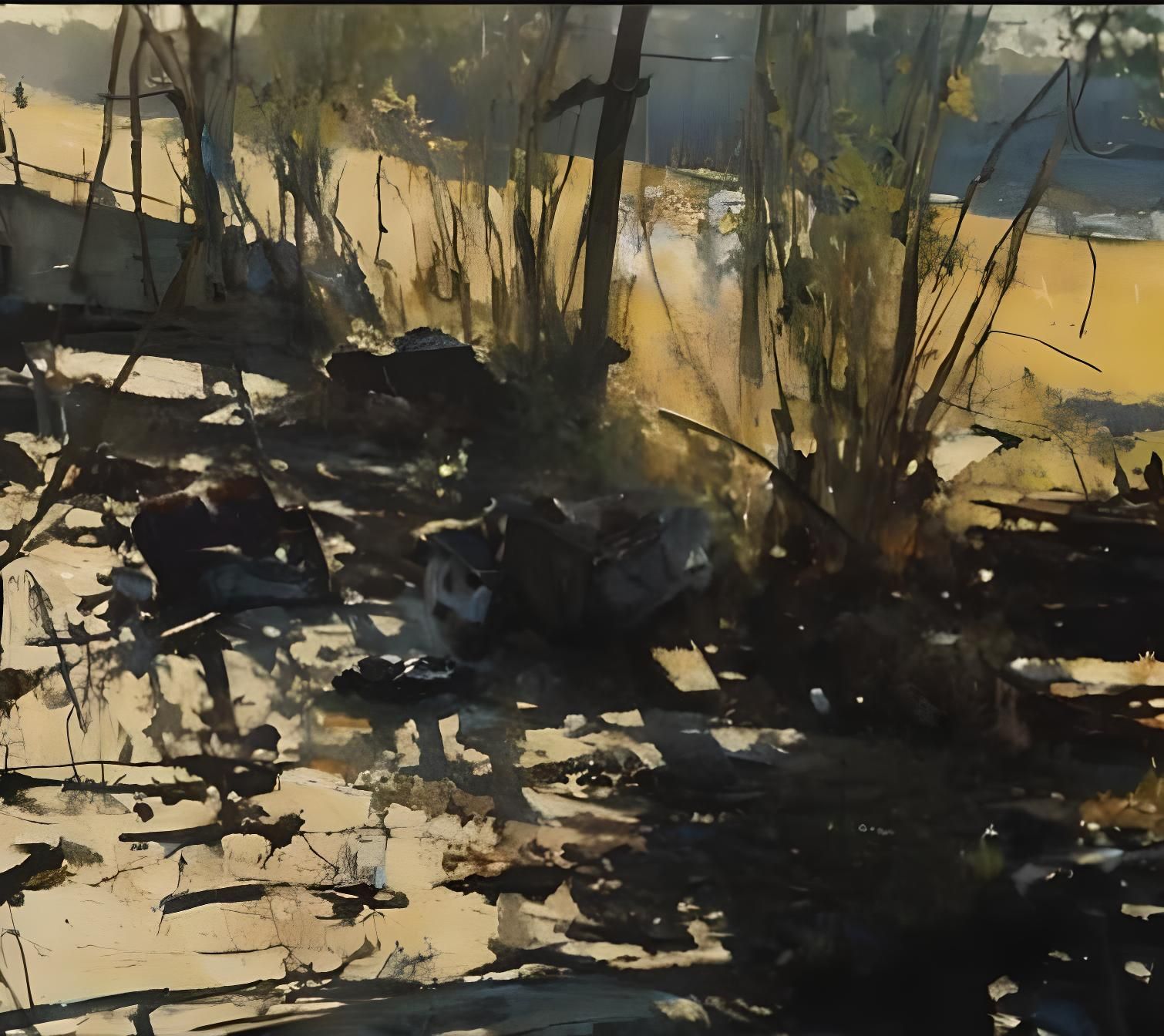 Warm Evening Sun Illuminates Poverty