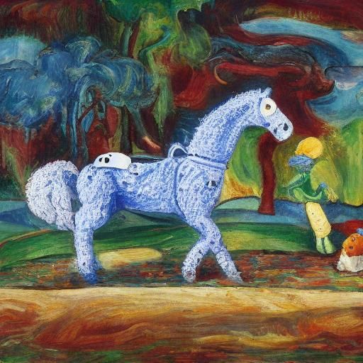 Futuristic Toy Hedgehorse Inspired by Classic Art