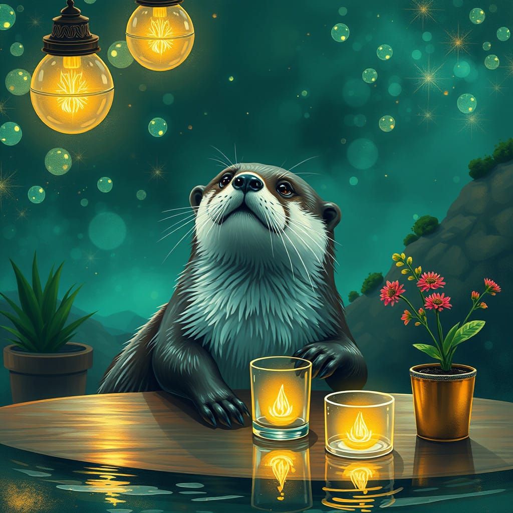 Emerald Dreams: An Otter's Nightly Meditations in Metallic A...