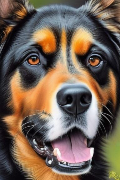 Hyperdetailed Rottweiler Portrait in Realism Style