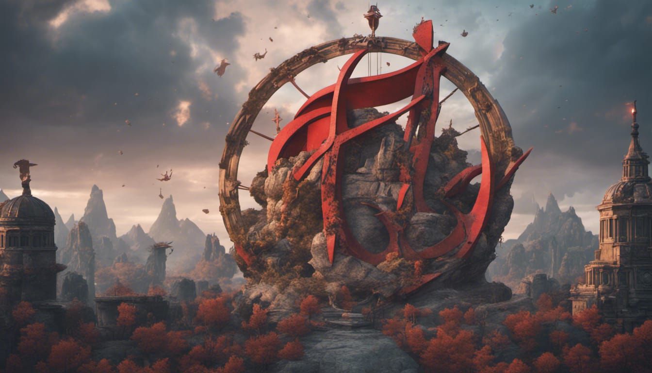 Leftist Logo as Detailed Matte Painting