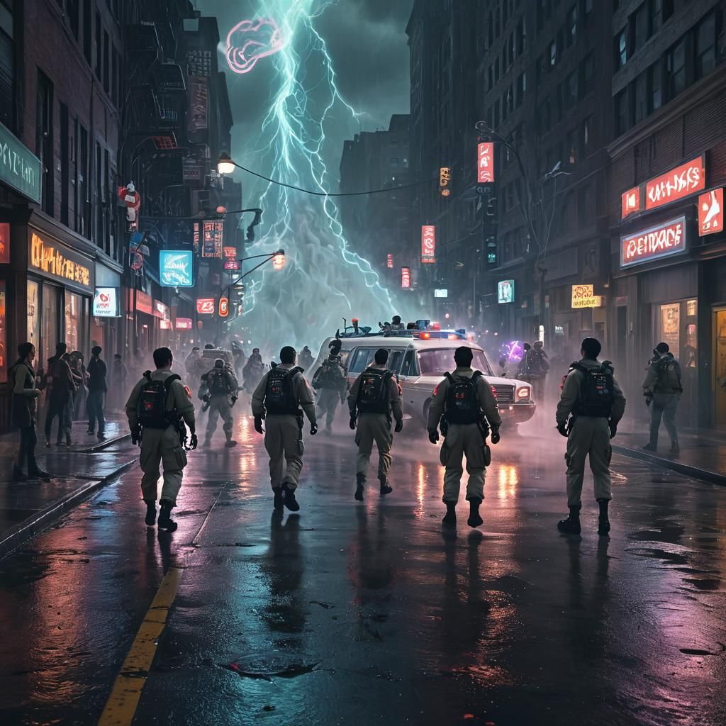 Ghostly Chaos in the City: Digital Matte Painting