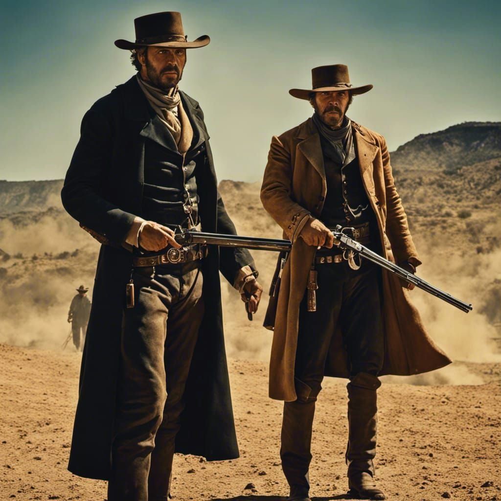 Spaghetti Western Duel in Technicolor Style