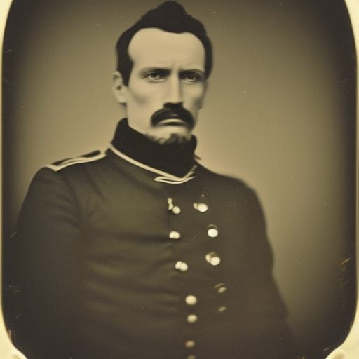 Union Cavalry Officer: 1865 Tin Type Portrait