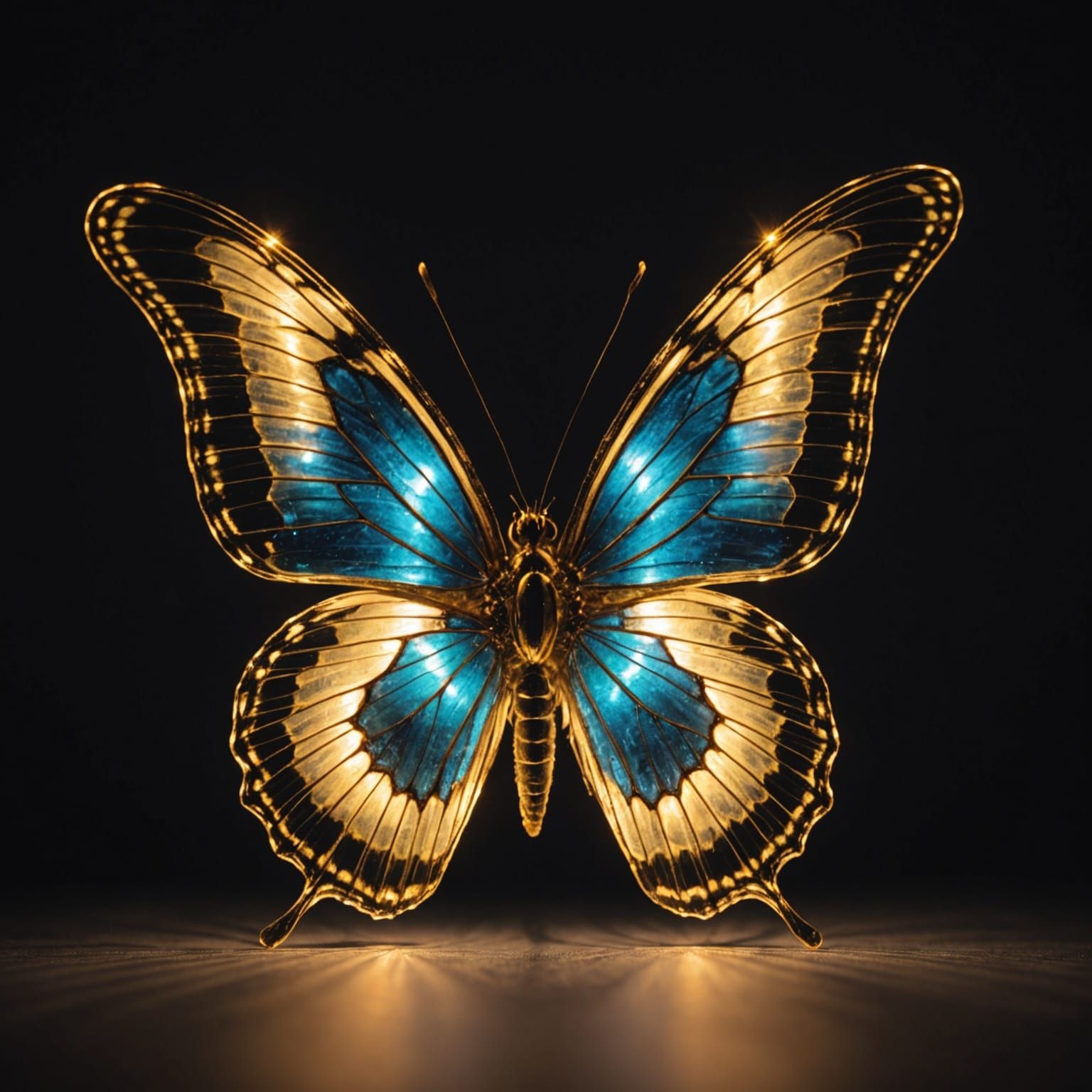 Ethereal Butterfly Made of Light