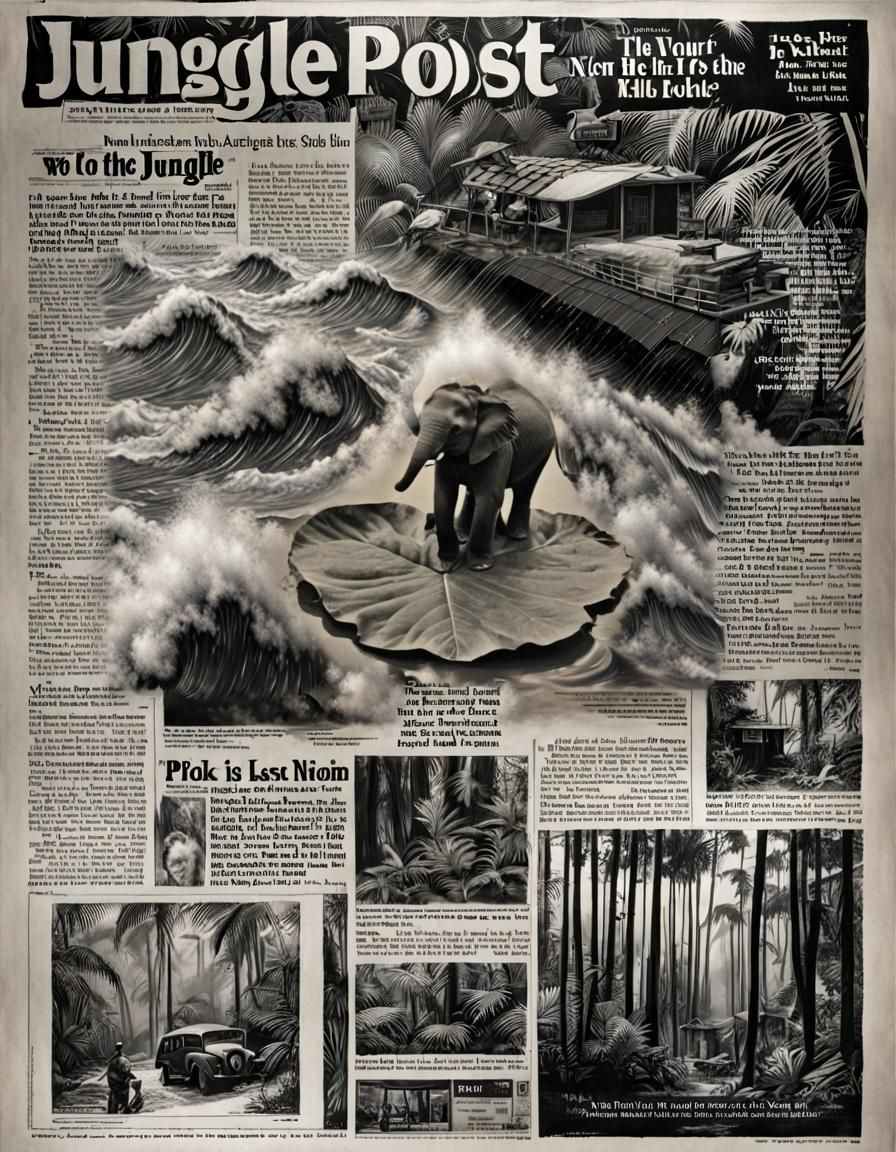 Vintage Newspaper Article: Elephant Rescue