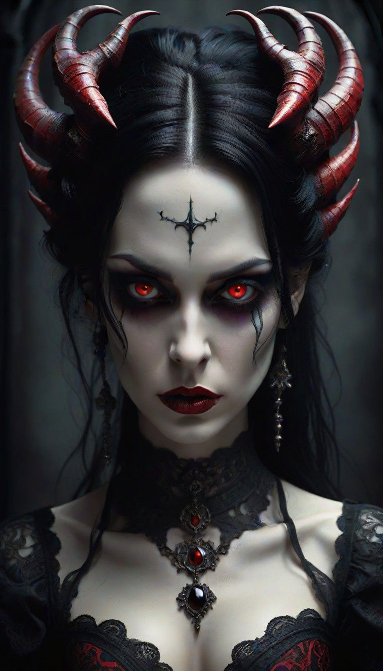 Ethereal Vampire Portrait in Gothic Dark Fantasy Style
