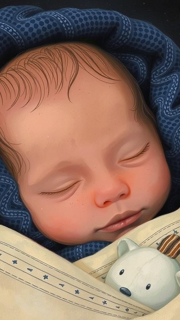 Dreamy Portrait in Whimsical Illustrative Style