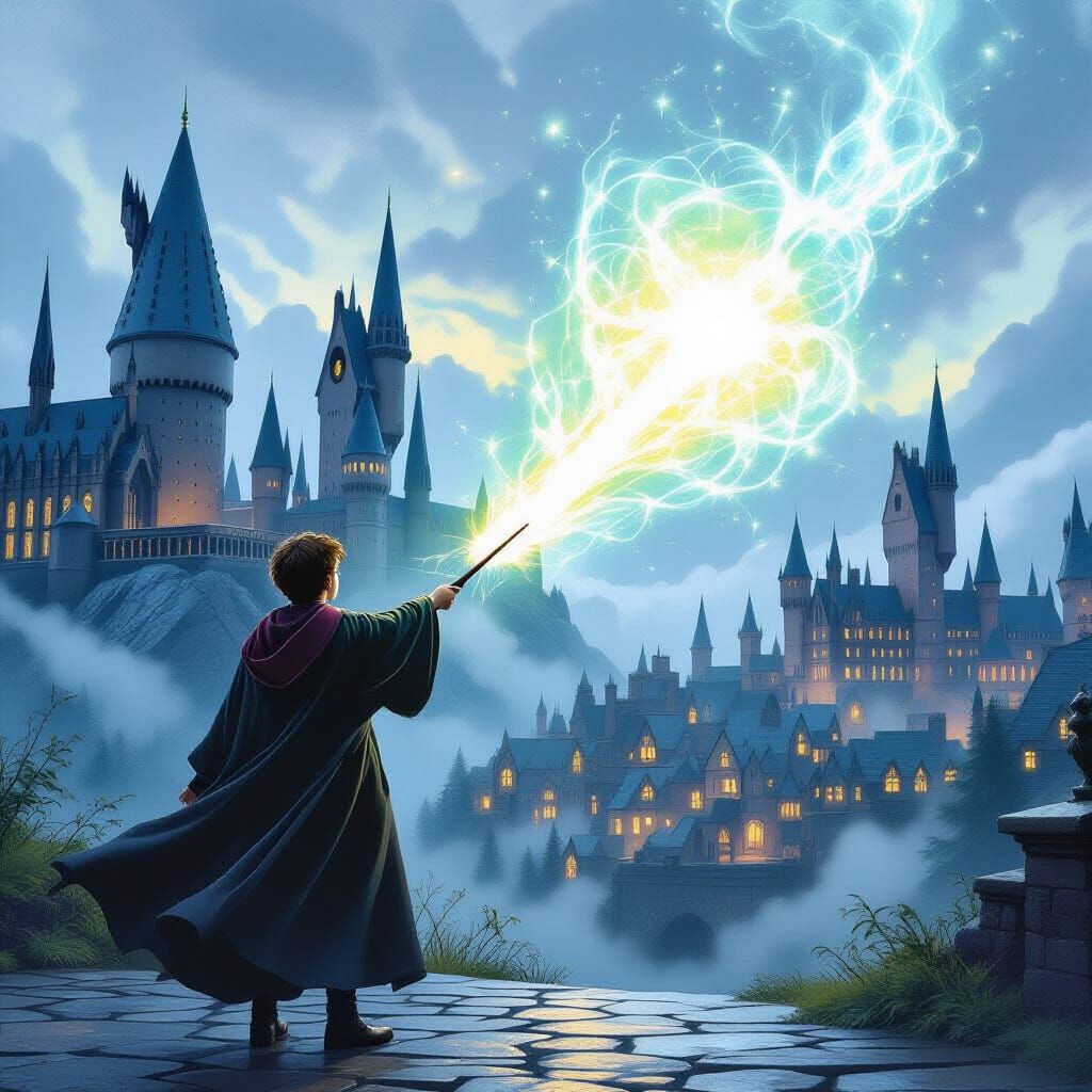 Harry Potter's Expecto Patronum Near Hogwarts