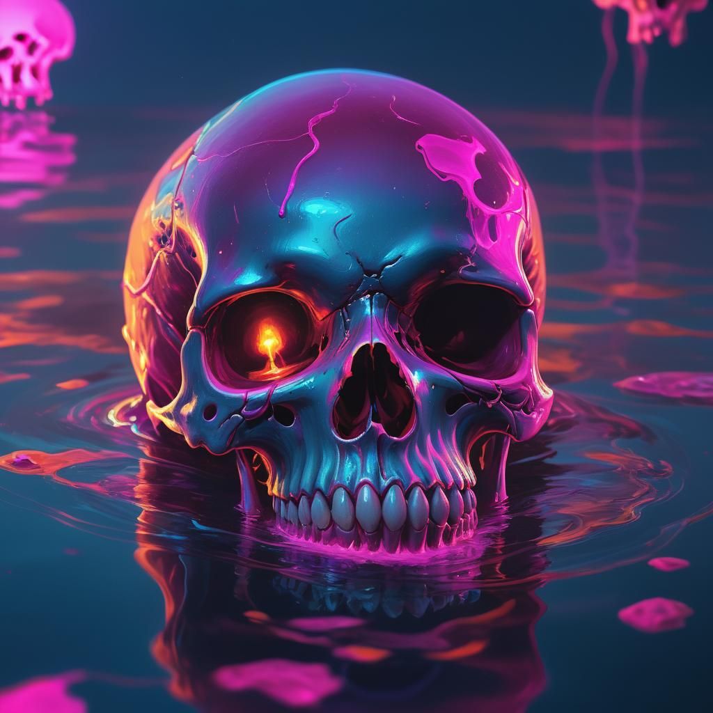 Neon Skull