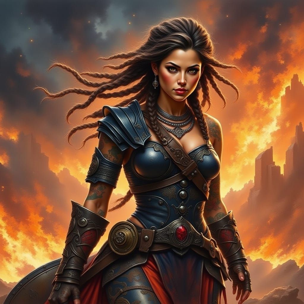 Strong Firefighter Woman: A Heroic Portrayal