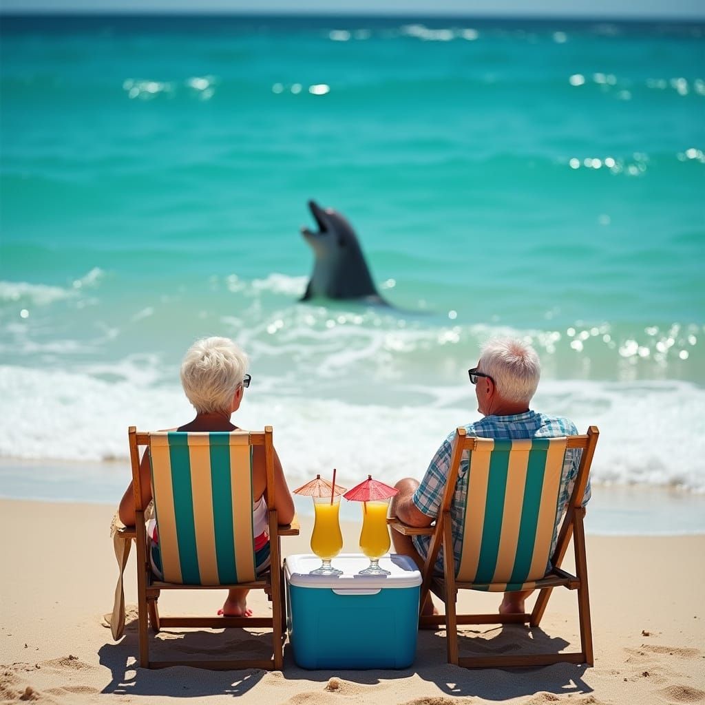 Couple's Oceanfront Paradise with Dolphin's Gaze