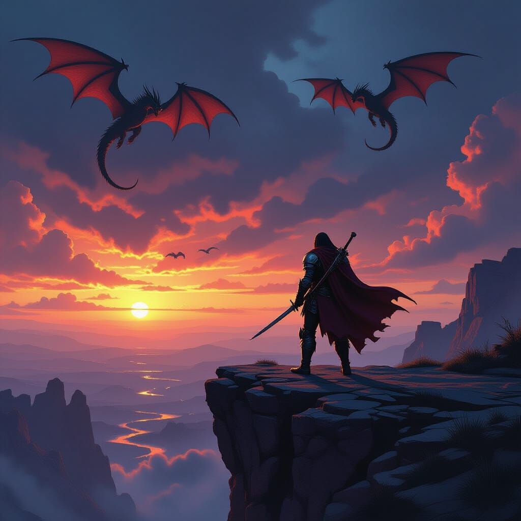 Dragon's Dawn: Heroic Fantasy in Artstation Style