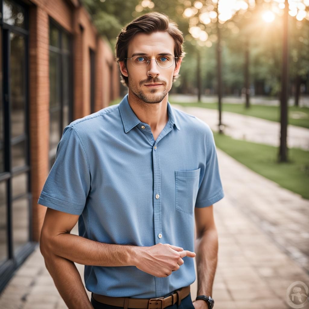 Handsome Young Man Portrait in Natural Light