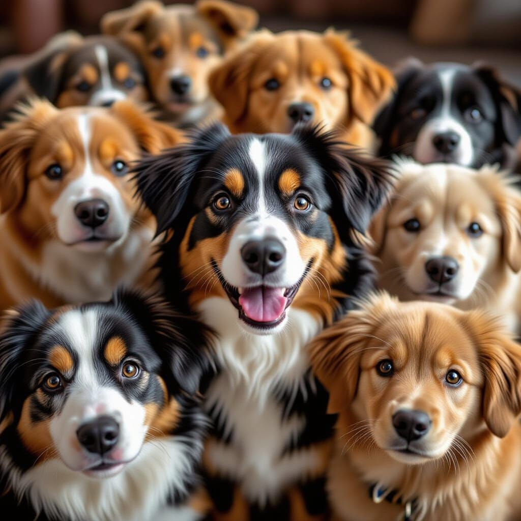 Hopeful Dogs Captured in Realistic Portrait Photography