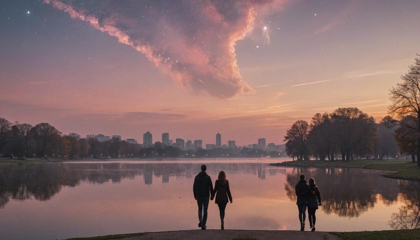 Nebula Sunset Walk by City Park Lake