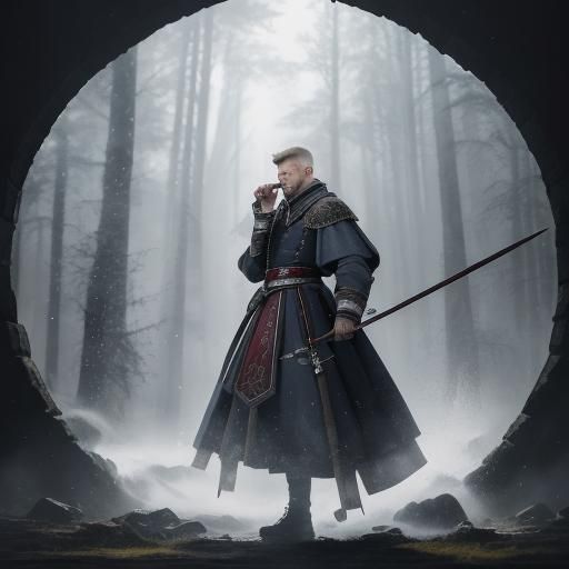 Baroque Painting: Little Robber Girl at Castle