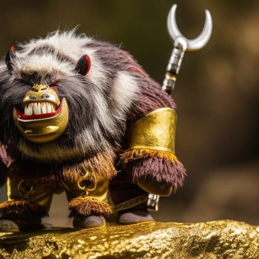 Fearsome Troll Guarding Stolen Gold