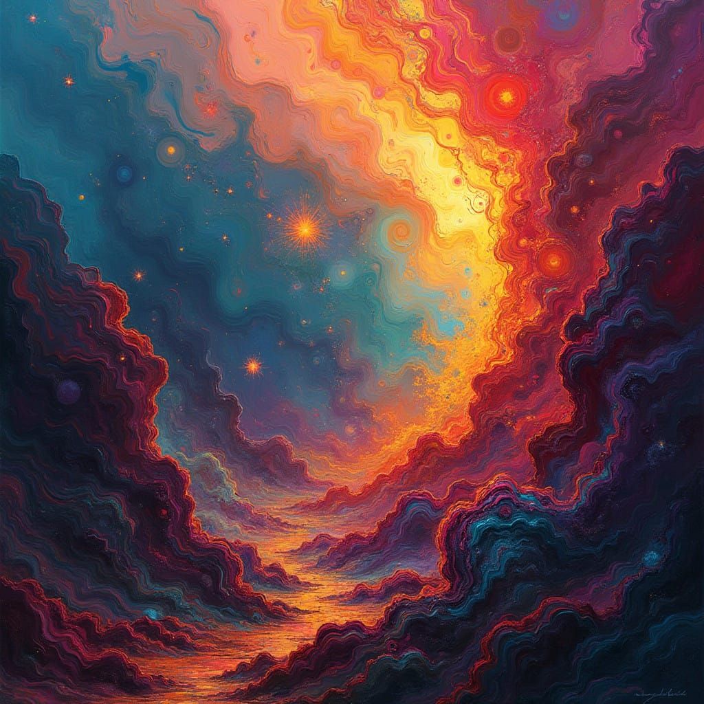 Vibrant Abstract Geometric Pattern in C Minor