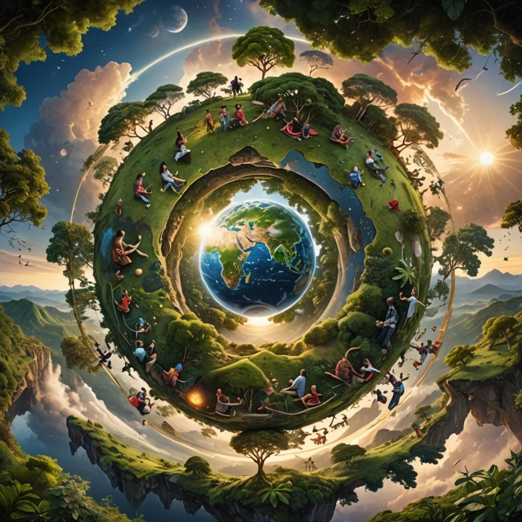 Ultra Realistic Portrait of Earth as One Home