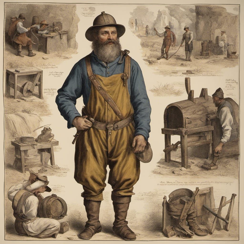 Medieval American Miner in European Attire