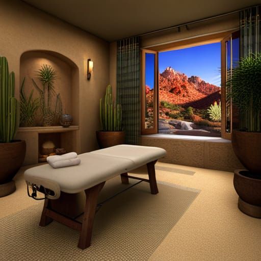 Desert Day Spa Massage Room in Southwest Style
