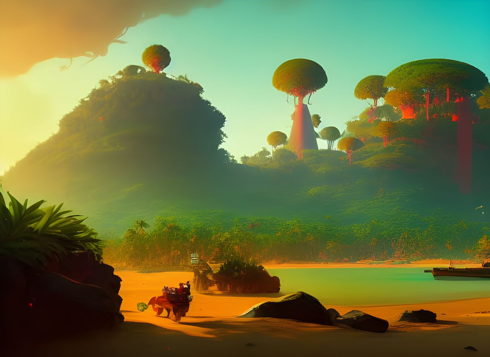 Epic Madagascar Island Landscape: Cinematic Digital Art