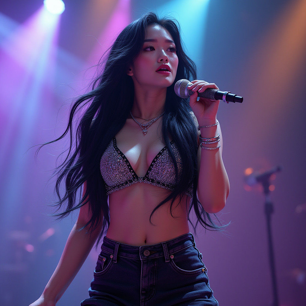 K-Pop Star Performing Live On Stage