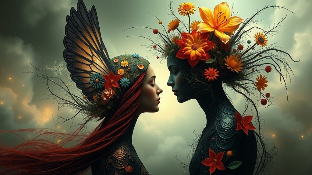 Surreal Union of Beings in Hopeful Harmony