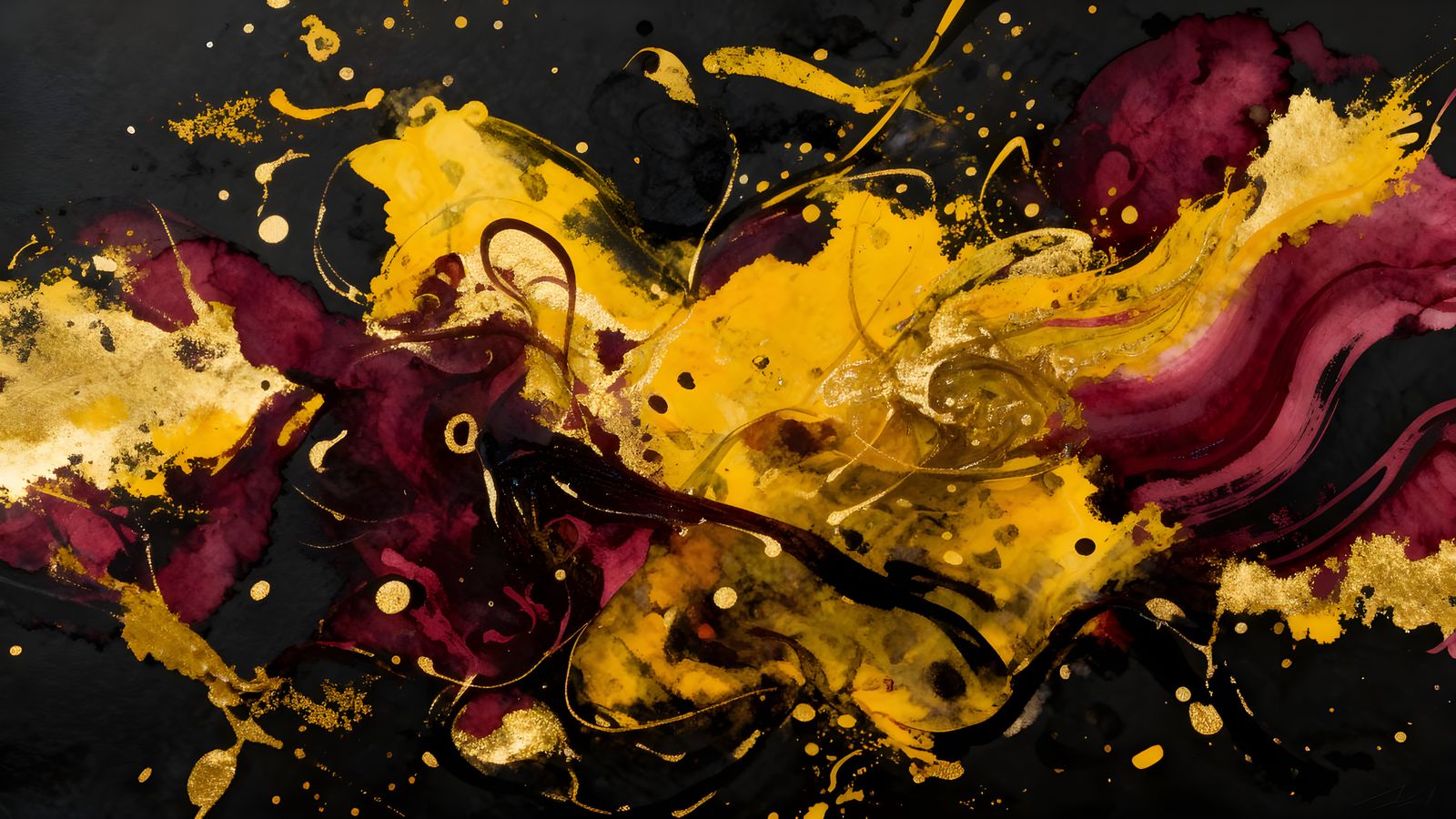 Alcohol Inks Swirls on Black Paper