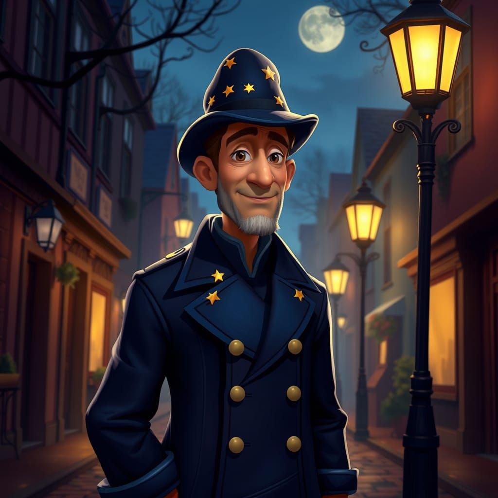 Whimsical Lamplighter Lights the Night in 3D Animation