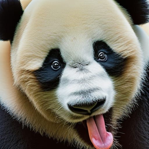 Professional Panda Portrait in Studio Lighting