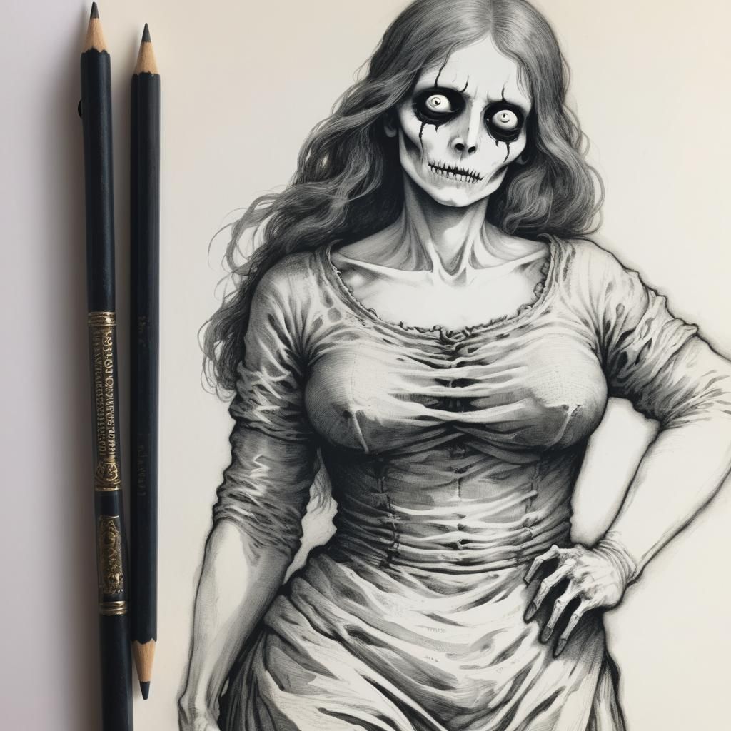 Horror Skeleton in Doré and Rutkowski Style