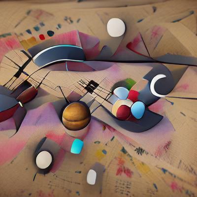Abstract Composition Inspired by Kandinsky