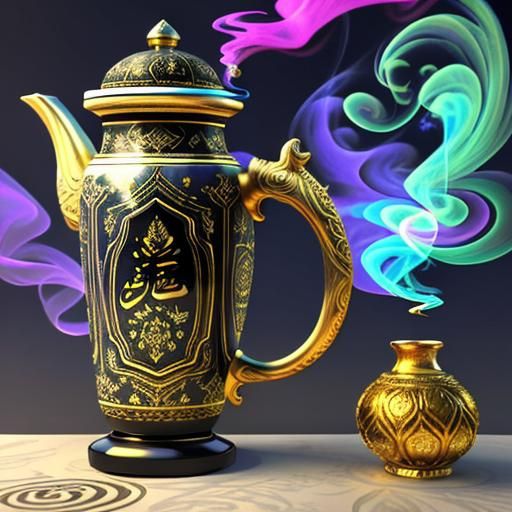 Hallucinatory 3D Calligraphic Engraving with Smoke