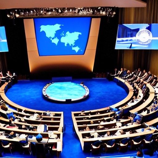 UN Debate: Speaker on Climate Change Photography