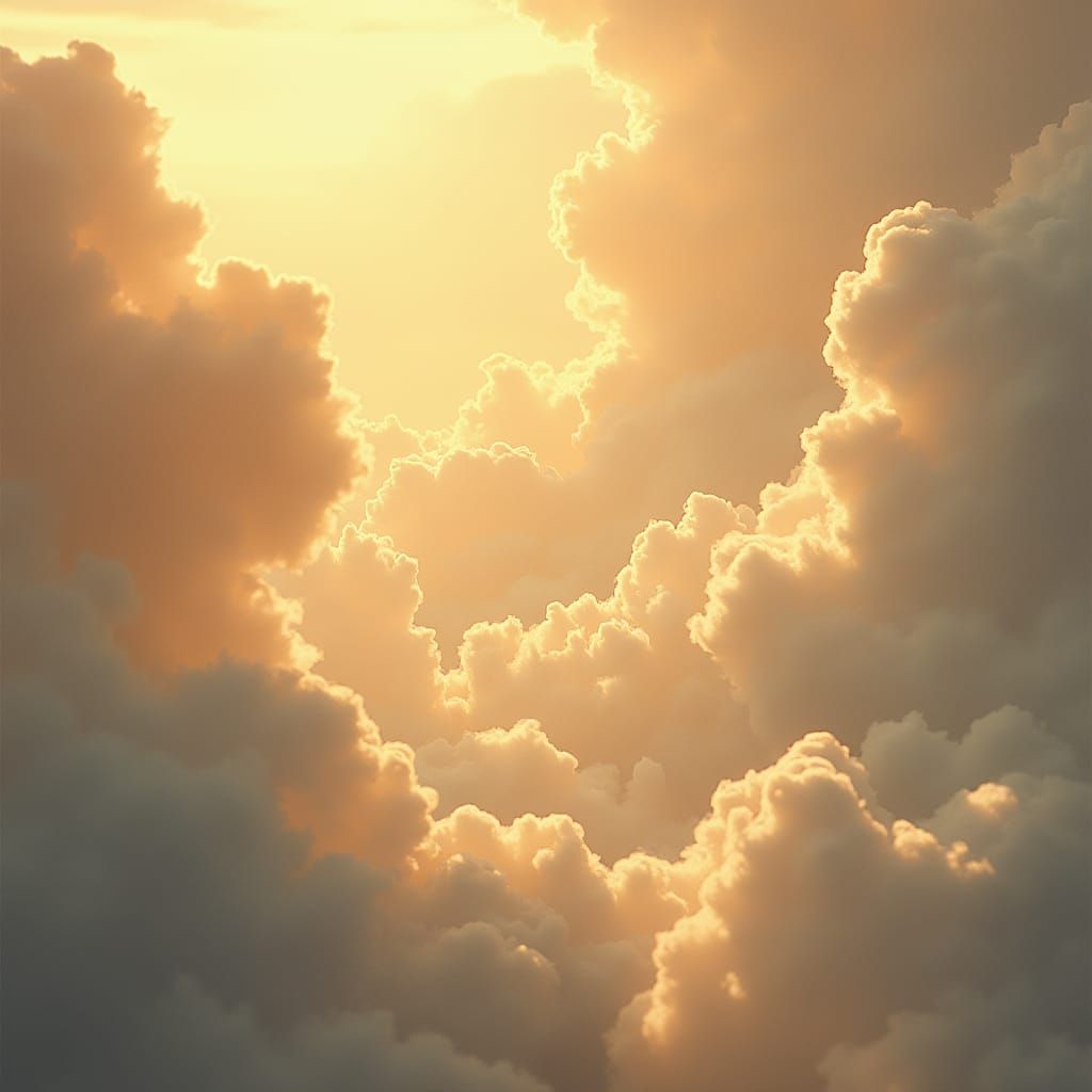 Ethereal Landscape with Divine Light, Romantic Style