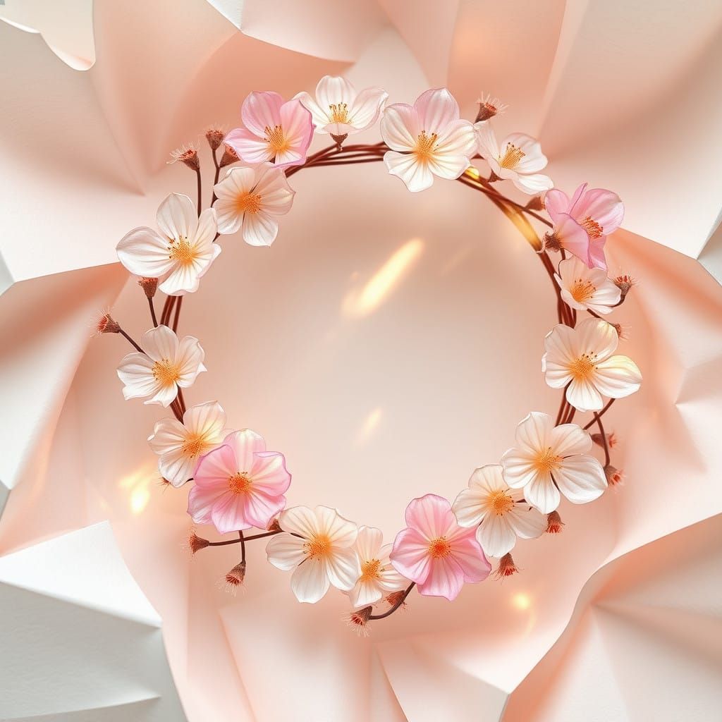 Surreal Glass Flower Wreaths in Soft Focus