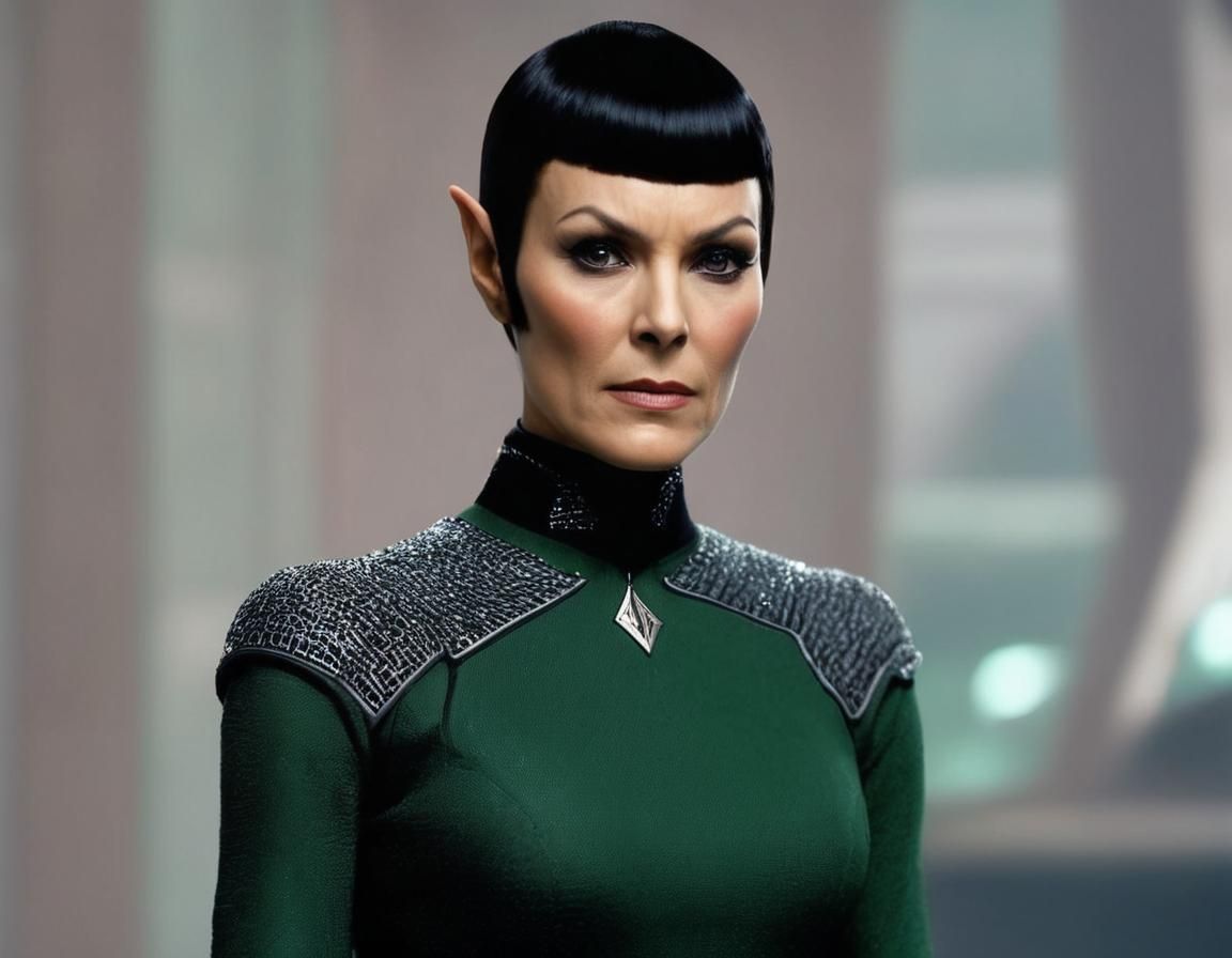Detailed Portrait of a Vulcan Woman on Starship