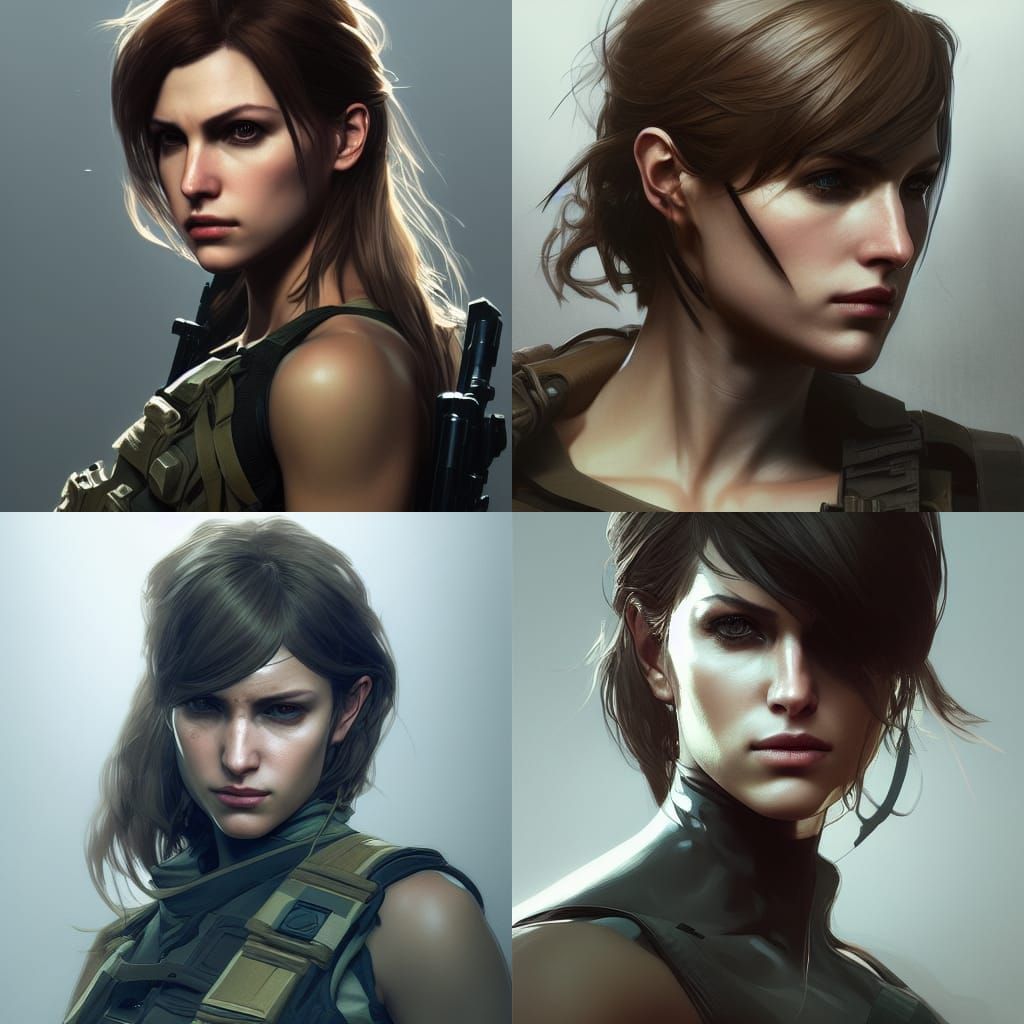Metal Gear Solid Portrait in Hyperdetailed Style