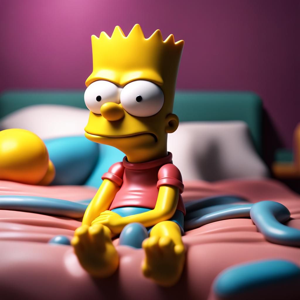 Bart Simpson is sick